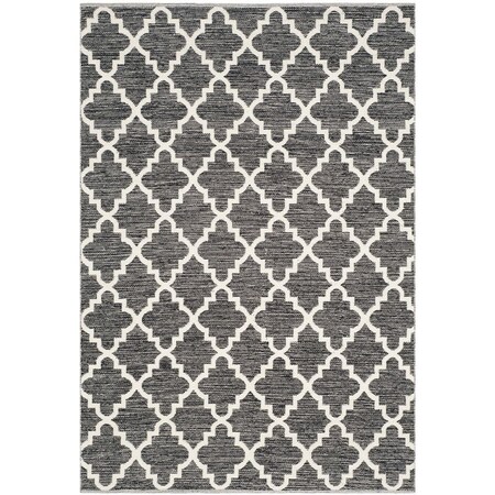 Safavieh 5 x 8 ft. Montauk Hand Woven Medium Rectangular Area Rug, Black and Ivory MTK810D-5